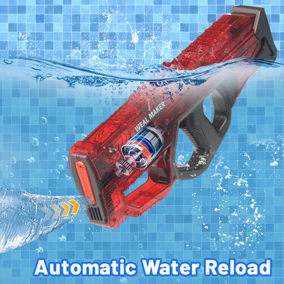 ENJOYS JOYFULLY Automatic Water Reload Electric Water Gun（Red）