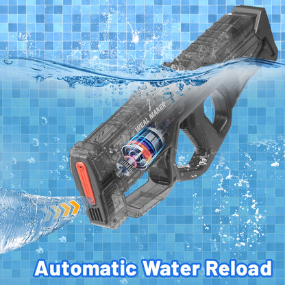 ENJOYS JOYFULLY Automatic Water Reload Electric Water Gun（Black）