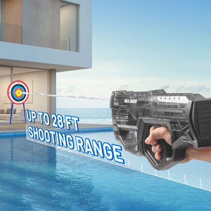 ENJOYS JOYFULLY Automatic Water Reload Electric Water Gun（Black）